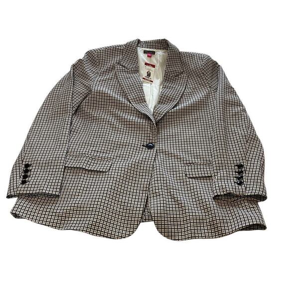 vince camuto lined padded shoulder split back long sleeve blazer XL - Picture 3 of 4